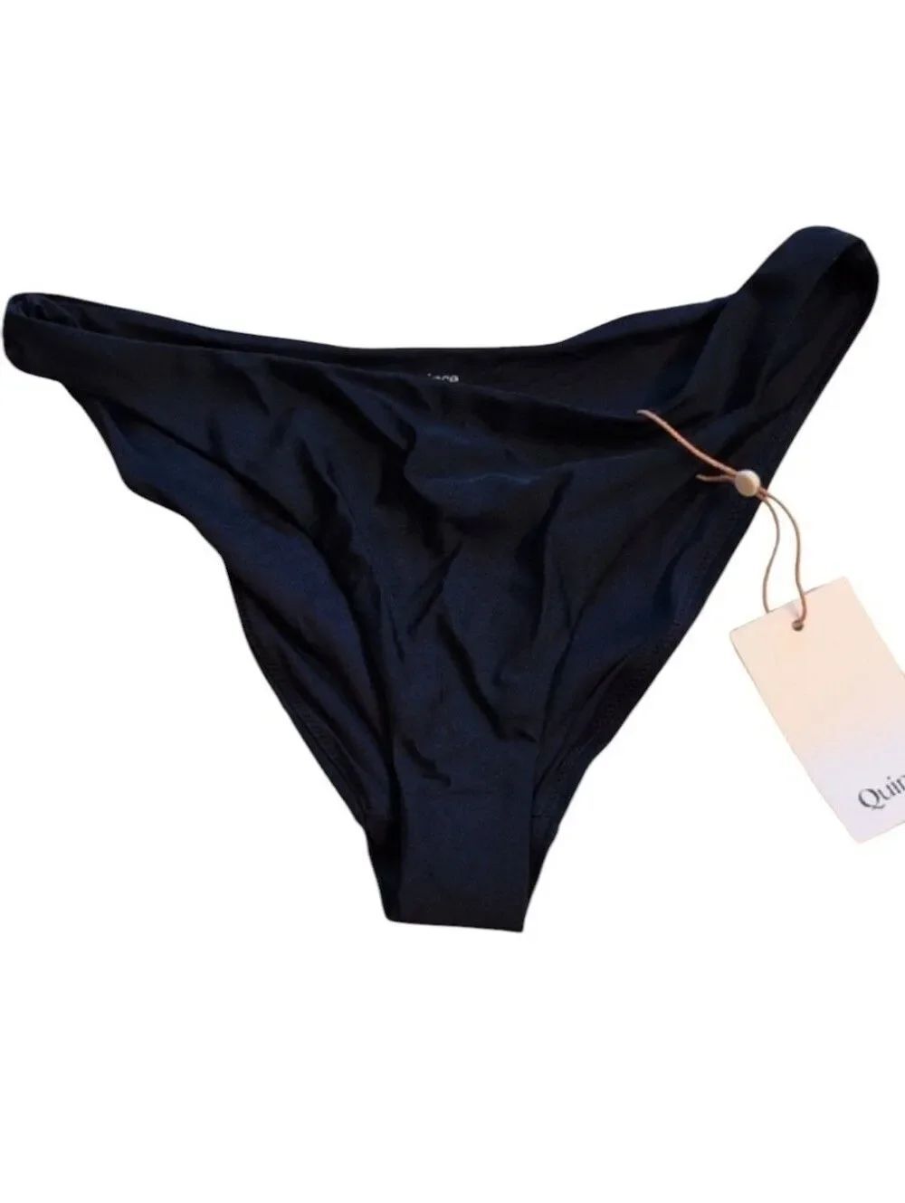 NWT Quince Italian Bikini Bottom Deep Navy Blue Size S
